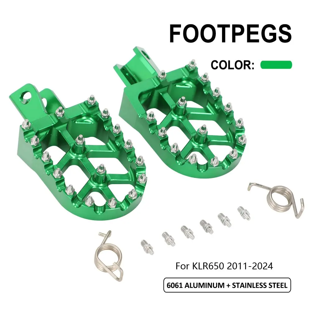 

Подножки для мотоцикла с ЧПУ, подножки, педали для KAWASAKI KLR650 2011-2024, аксессуары для кроссового мотоцикла