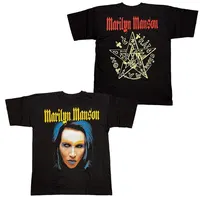 T-shirt décontracté abstrait Marilyn Manson, marque de luxe pour hommes et femmes, collection 2026 3