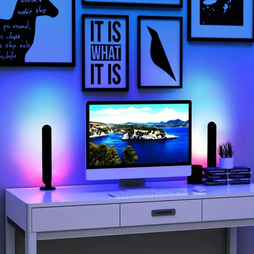 24 Keys IR Remote Control  Smart RGB Strip Lights Gaming Lights, TV Ambient Backlight Sync With Music, RGB Desk Lamp For TV, PC 6
