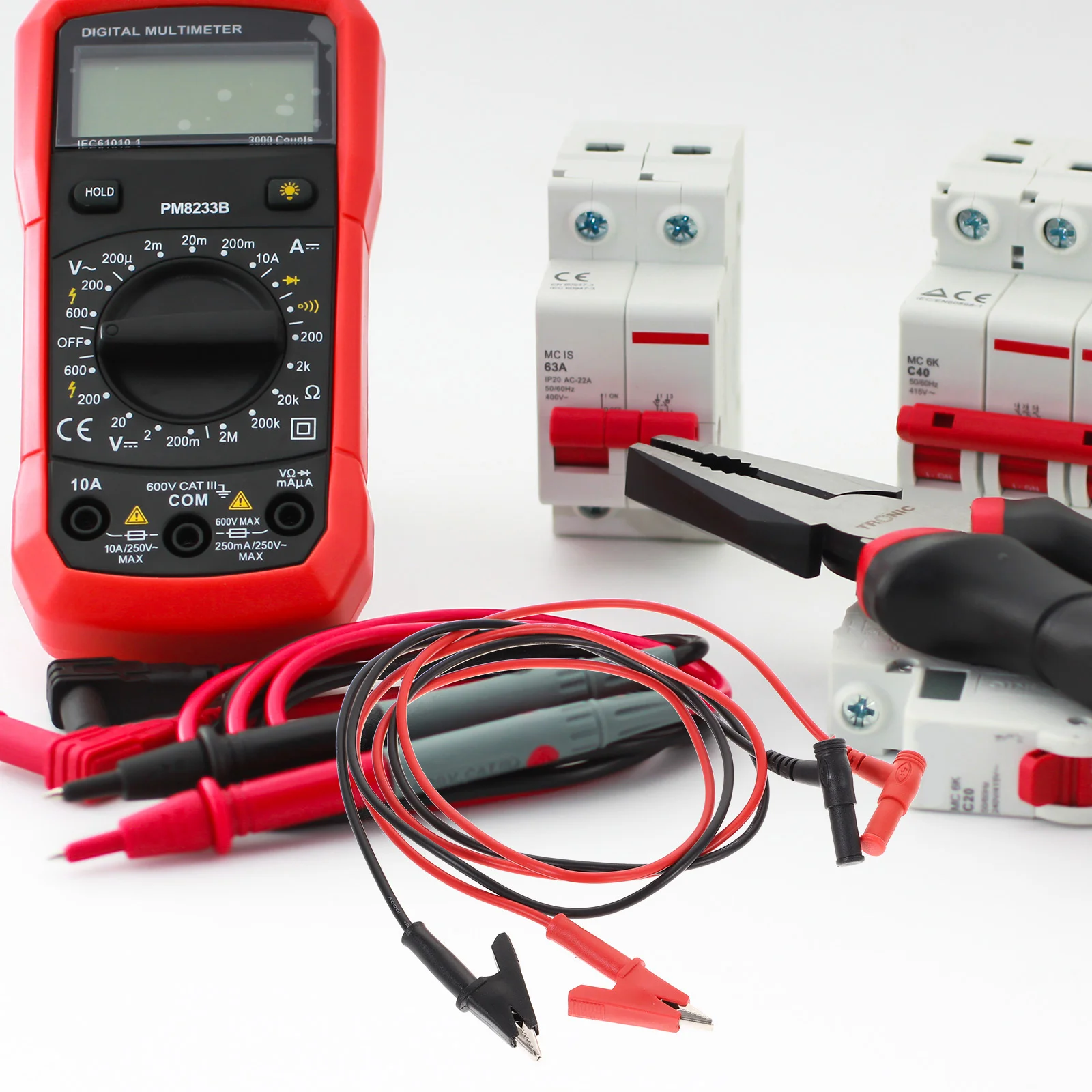 

1 Pair Alligator Clips Test Cable Testing Probe Alligator Clips for Multimeter