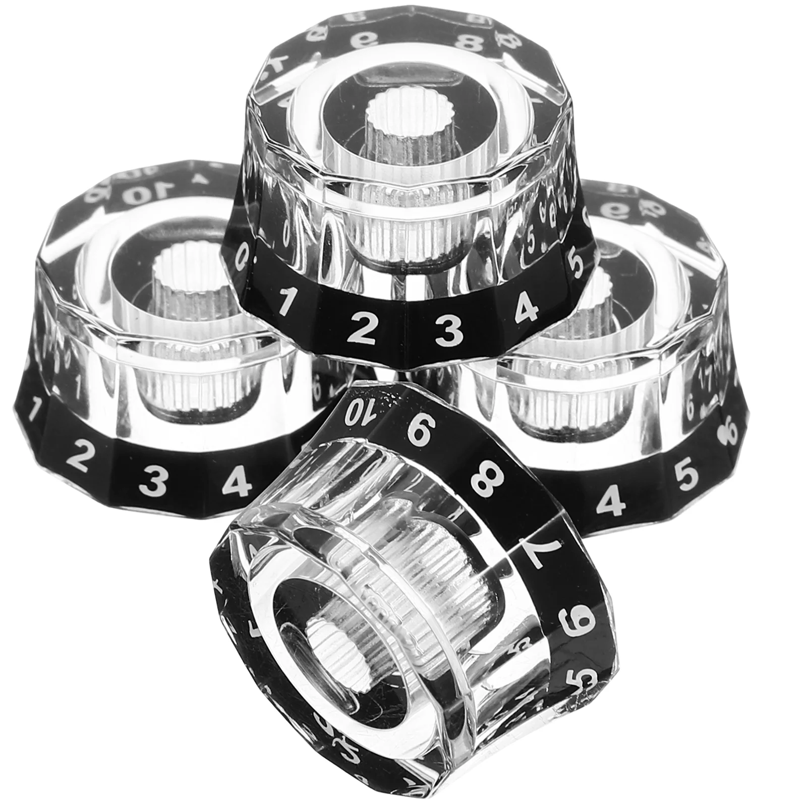

4 Pcs Guitar Bass Knob Electric Parts Volume Control Knobs for Repair Replacement
