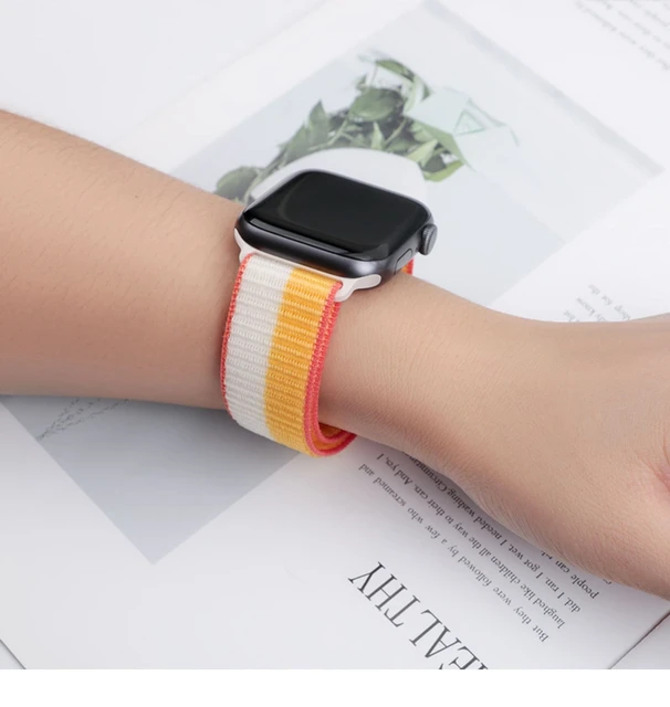 Bracelet de montre en nylon pour Apple Watch Band, Bracelet Correa