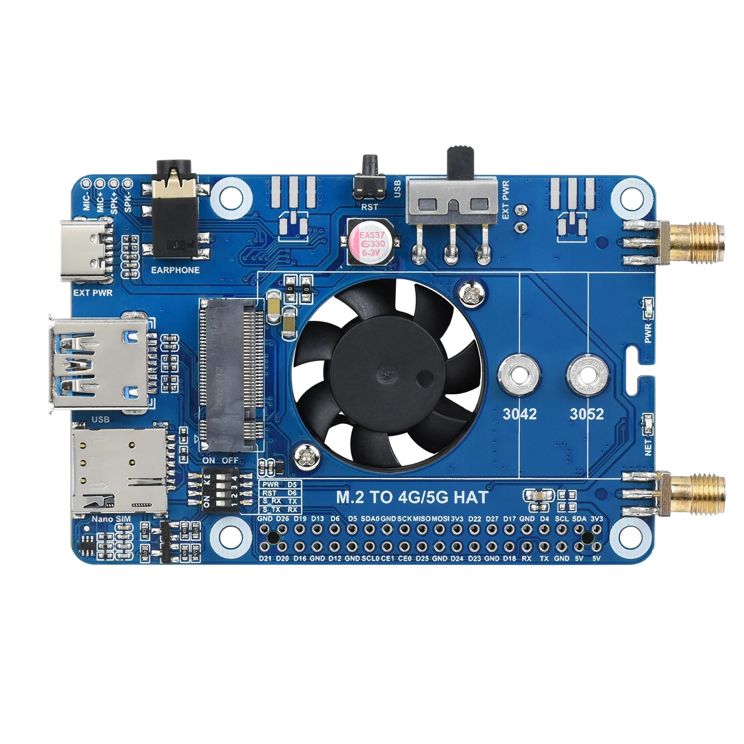 4G LTE SMS GPS GNSS  HAT 극ũƿ  Ÿ ŰƮ, RPI   4  B 5 3 3B ÷ , 2GB 4GB 8GB RAM