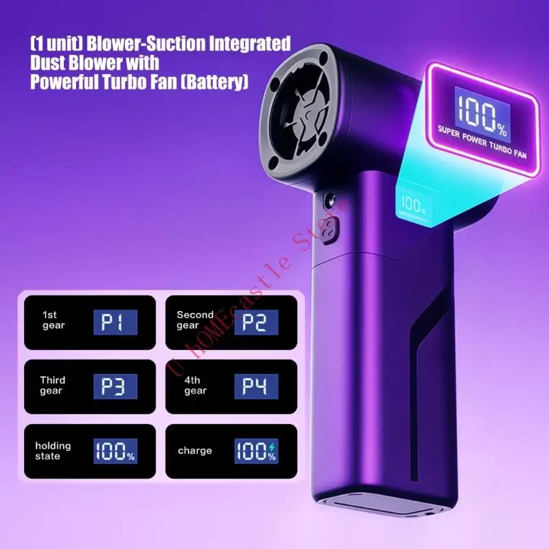 63HF 소형 팬 110000RPM 옥외 공기 송풍기 LED 빛을 가진 재충전용 공기 송풍기