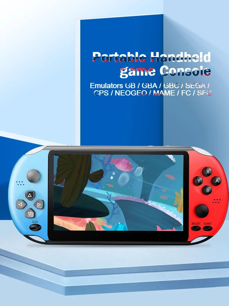 X1 / x9 / X12 handheld game console PSP nostalgic GBA / NES handheld game console 5-inch large screen handheld