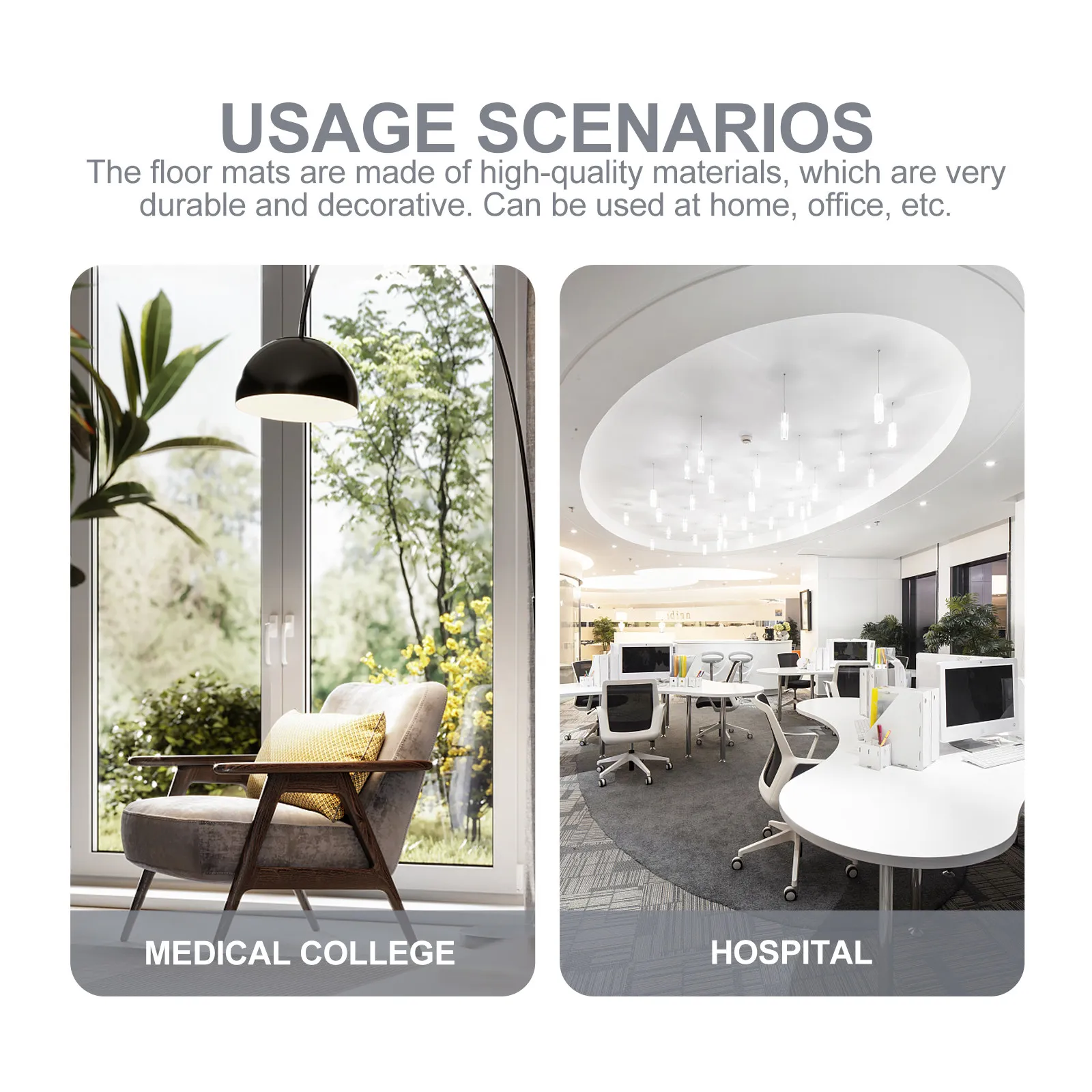 사무실 의자 바닥 매트 미끄럼 방지 두꺼운 폴리에스터 보호대 책상용 부드러운 쿠션 게임용 컴퓨터 의자 바닥 매트 바닥 패드