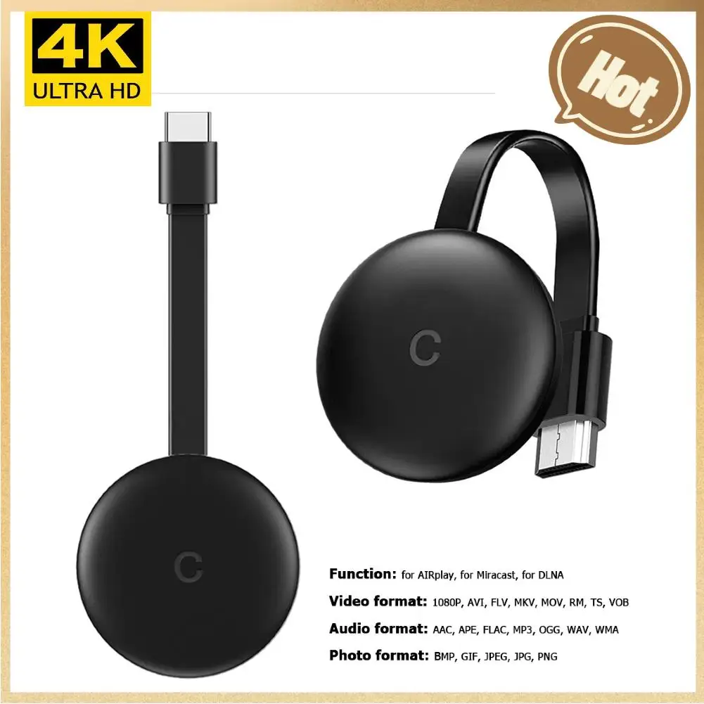 

Адаптер G12 4K HDMI-совместимый беспроводной дисплей 2,4 ГГц 5 ГГц Wi-Fi беспроводной дисплей приемник адаптер для ТВ проектора монитора