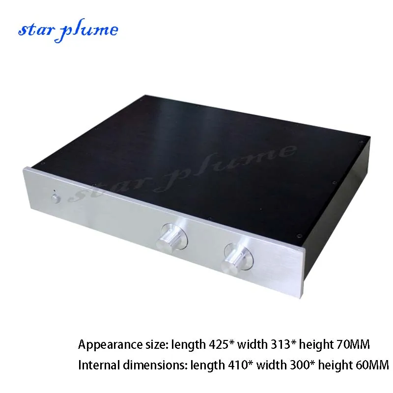 CJ0010-WA12 All-aluminum Casing Tube Machine/Preamp/DAC/Power Amplifier Chassis (425*312*70) Aluminum Shell Chassis DIY Shell 1405 all aluminum shell power amplifier case suitable for amp preamp audio small case 147 5 42 169 aluminum shell chassis diy