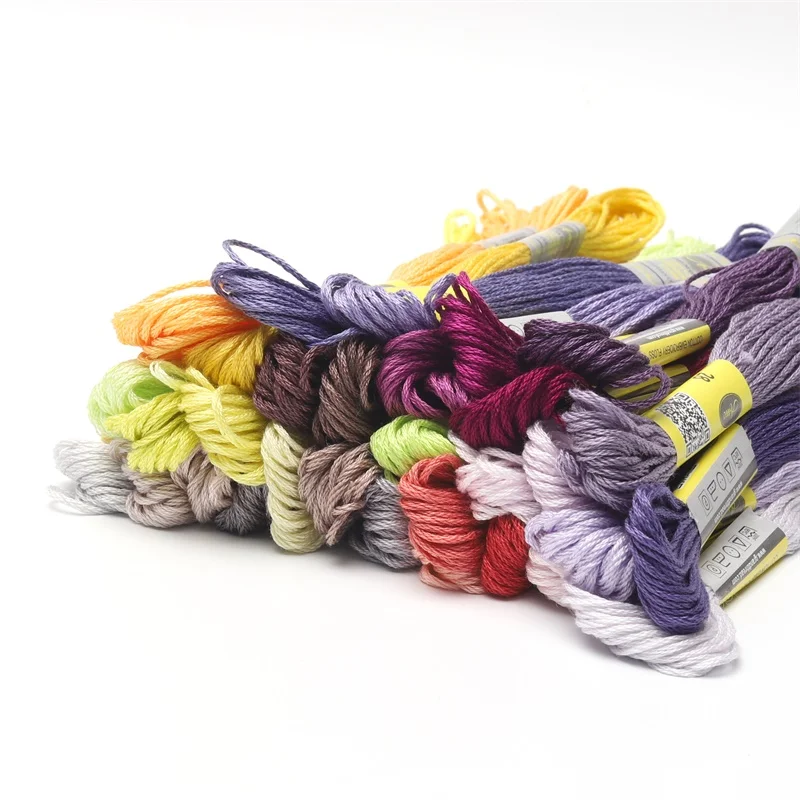 35 New DMC Colors Set Mercerized Egyptian Cotton Embroidery Floss 8 Meters Per Skein Cross Stitch Thread DIY Crochet cross stitch floss,embroidery floss,embroidery thread,cross stitch thread