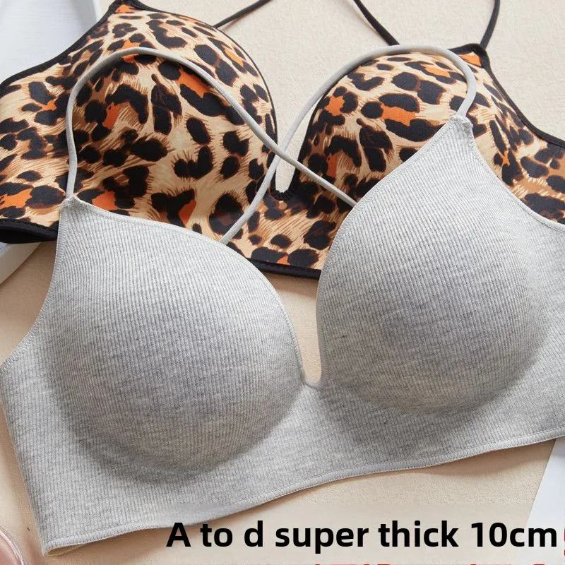 10CM Ultra Thick Push Up Bra for Small Chest Women Wireless Seamless No Side Fat Bra Lift Shape Body Shaper with Invisible Back 1