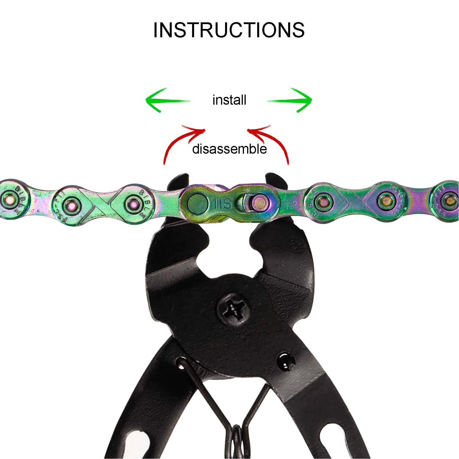 

5 in 1 Mini Bike Missing Chain Quick Link Tool 6/7/8 Speed Link Plier Mountain Bike Quick Removal Install Plier Bike Repair Tool