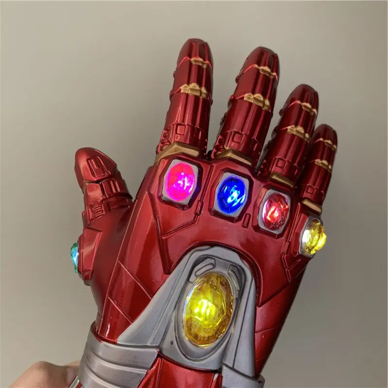 Marvel Thanos Gloves Iron Man Glove 1:1 Infinite Stone Superhero Weapen Gold Gauntlet LED Light Captain America Cosplay Kid cosplay prop cosplay toy