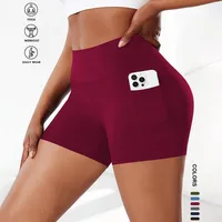 Plus Size Fit Yoga Shorts for Women's High Waist Side Pocket Workout Running Tight Stretchy Athletic Summer Fashion Slim Shorts - Image 4