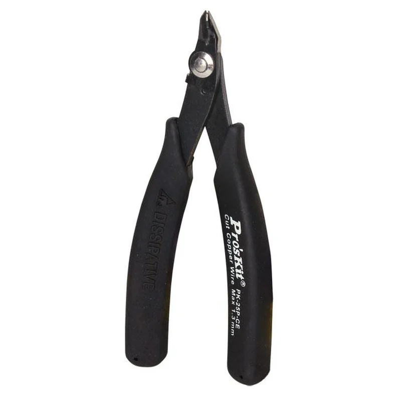 Proskit 1PK-25P-CE/25P-E 정밀 PC 전자 회로 어셈블리 소형 절단 펜치, 안전 클립 및 전도성 핸들 포함