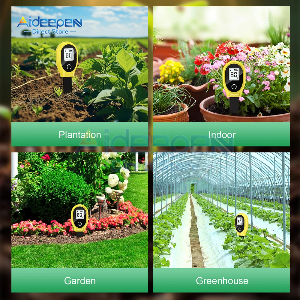 Portable Soil Moisture Sensor Monitor Plants Flower Soil Hygrometer Plant Detector Garden Care Planting Humidity Meter