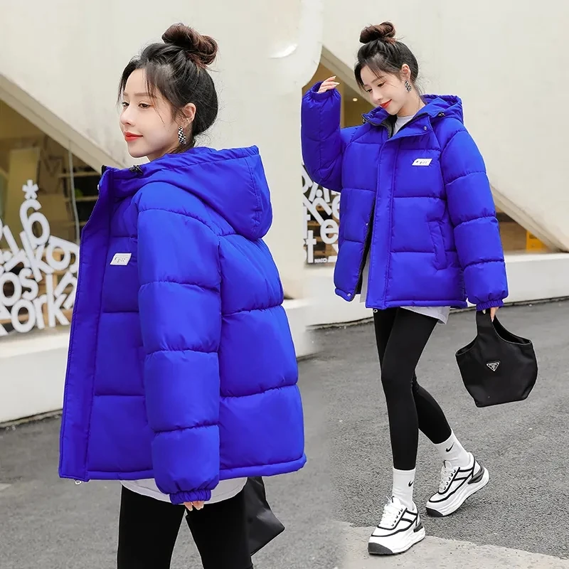 

2023 New Winter Down Cotton Coat Women Loose Padded Jacket Puffer Parkas Casual Female Winter Hooded Parkas Thicke Warm Outwear