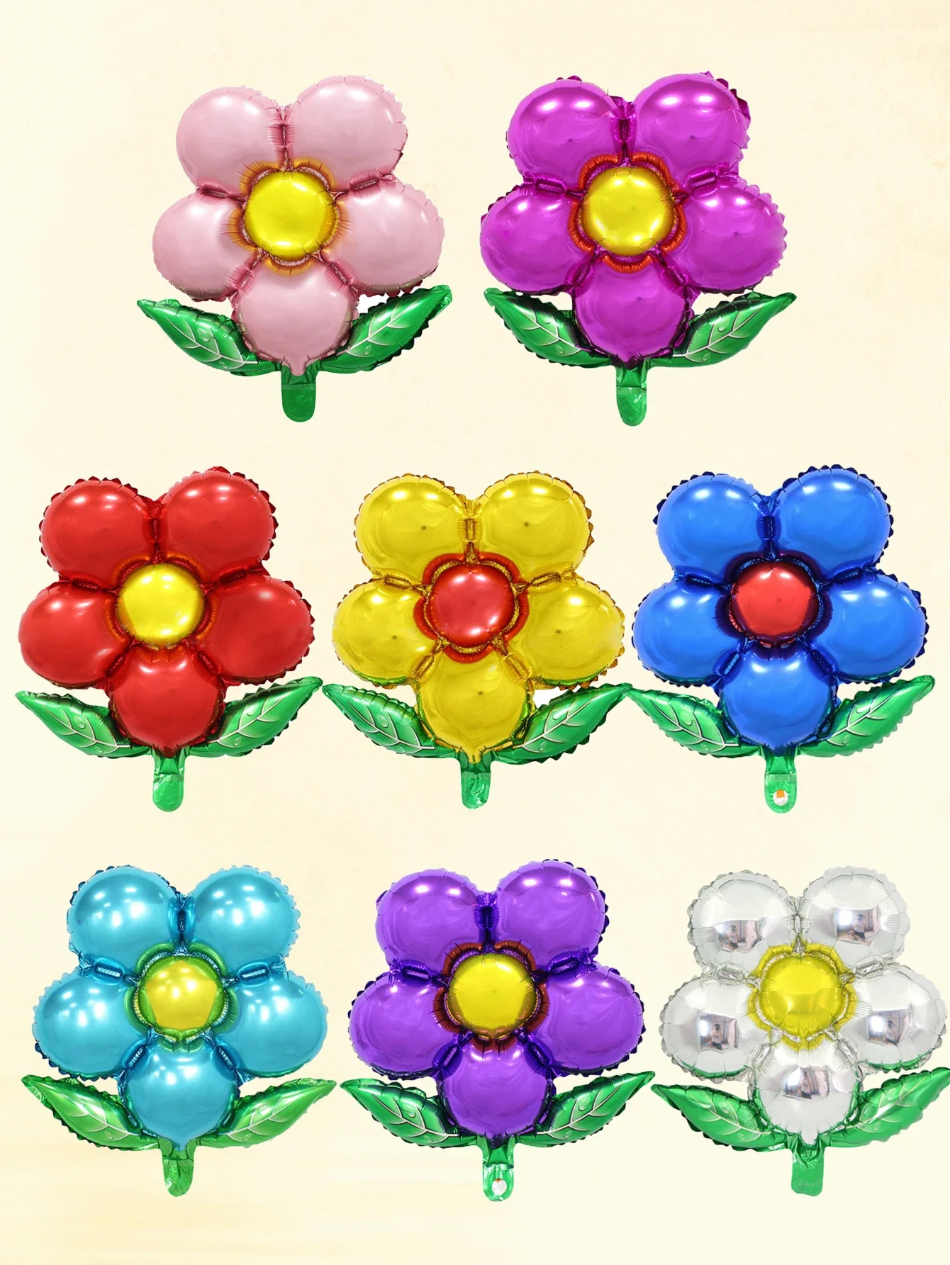 Balloon Decorations 3pcs Flower Balloons Rose Purple Green leaf Balloon Decorations