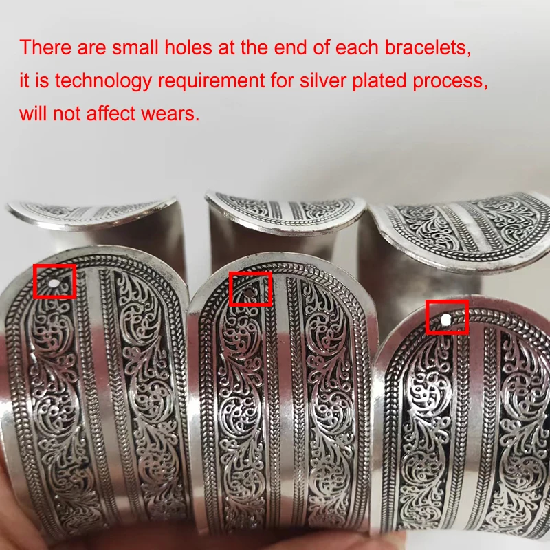 Yumfeel Factory Tibetan Jewelry Vintage Silver Bangles Bracelet Antique Tibetan Silver Cuff Bracelets for Women