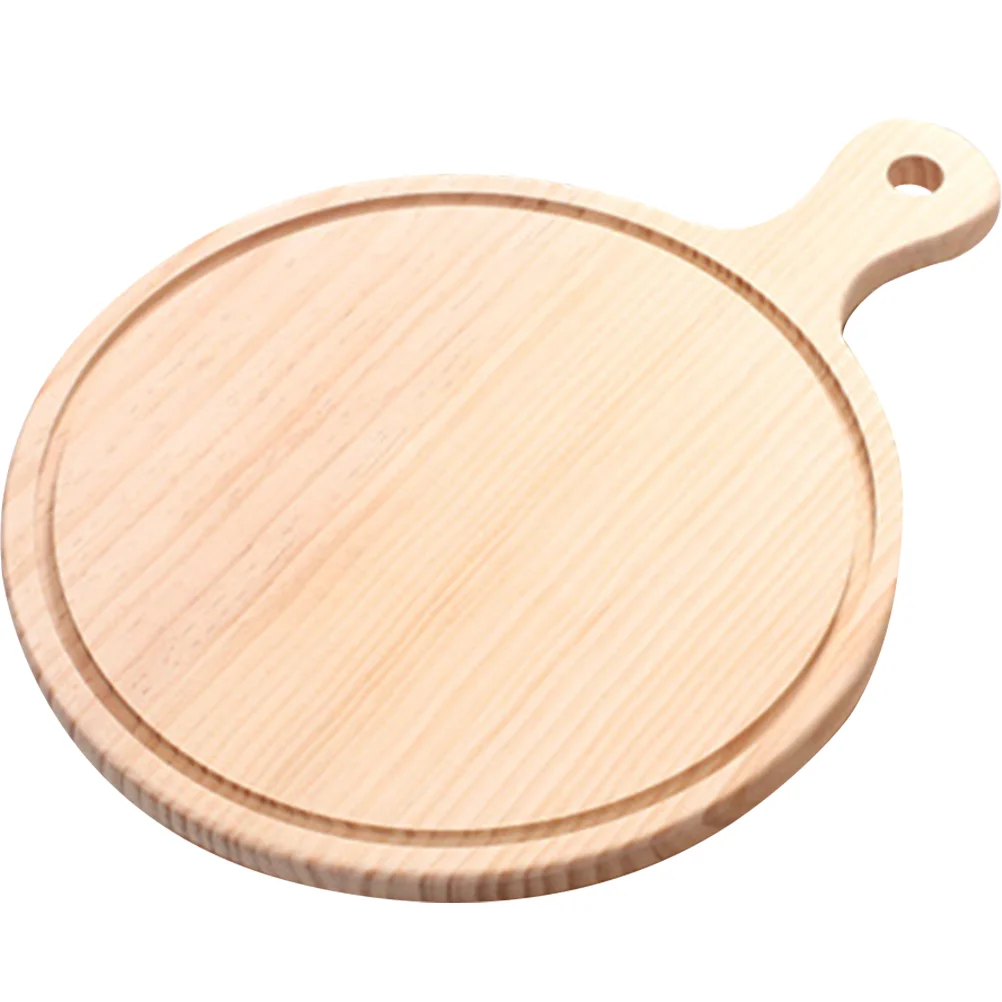 

9inch Multipurpose Food Wooden Pizza Round Cheese Board Pizza Tray Kitchen Gadget Board Dessert Bread Fruit Sushi Tray