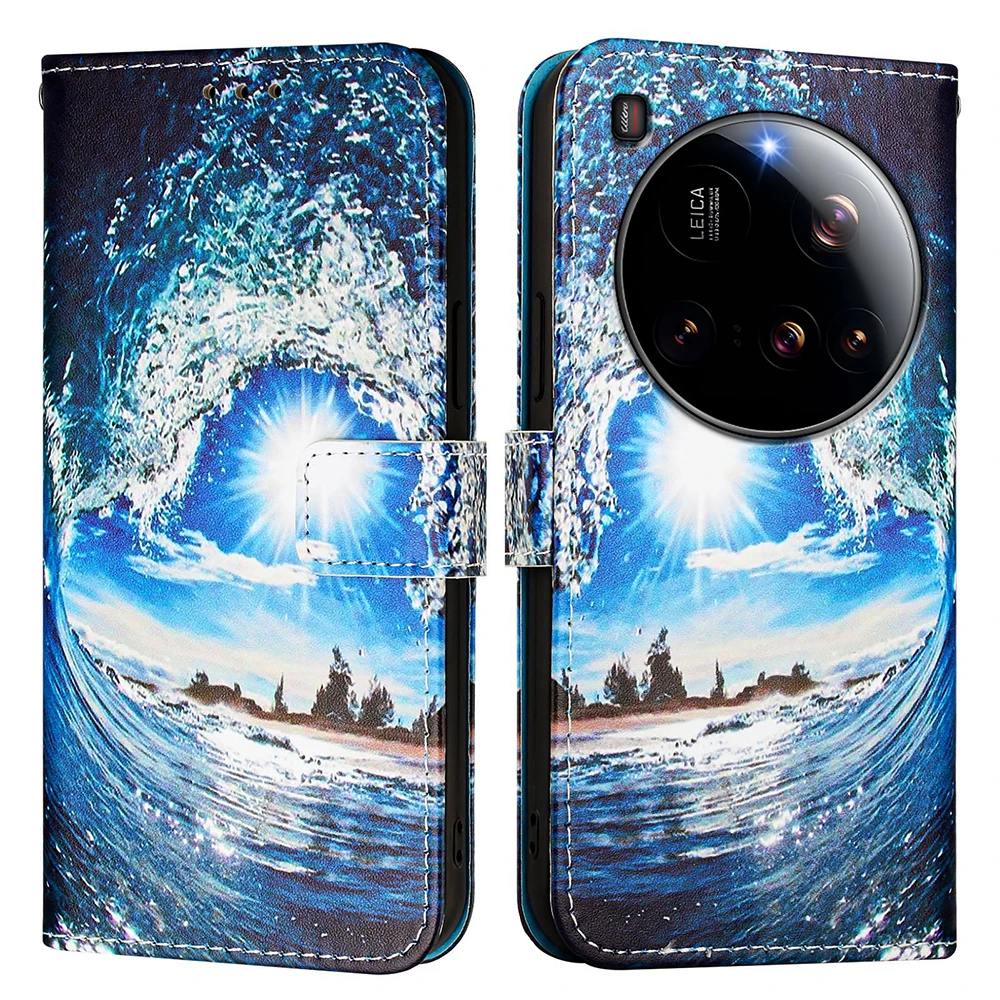 Cute Leather Flip Phone Case with Wallet and Strap - Book Cover with Card Holder and Stand