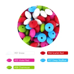 Silicone Lentil Spacer Beads - 100PCS (Set 2)