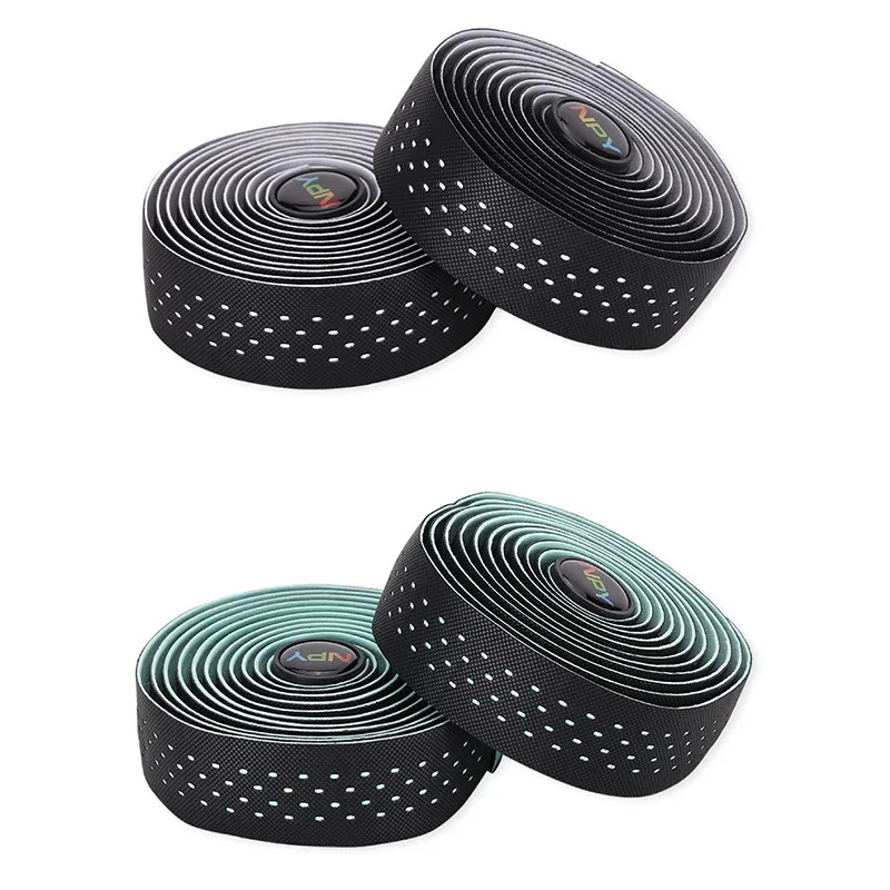 Breathable PU+EVA Gravel Handlebar Tape Shock Absorbing Bicycle Racing Shock Str