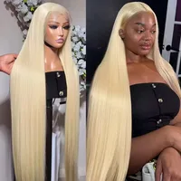 200 Density 613 Bone Straight Honey Blonde Wig Human Hair Pre Plucked 13x6 Hd Lace Frontal Wigtransparent Brazilian Woman Hair 1