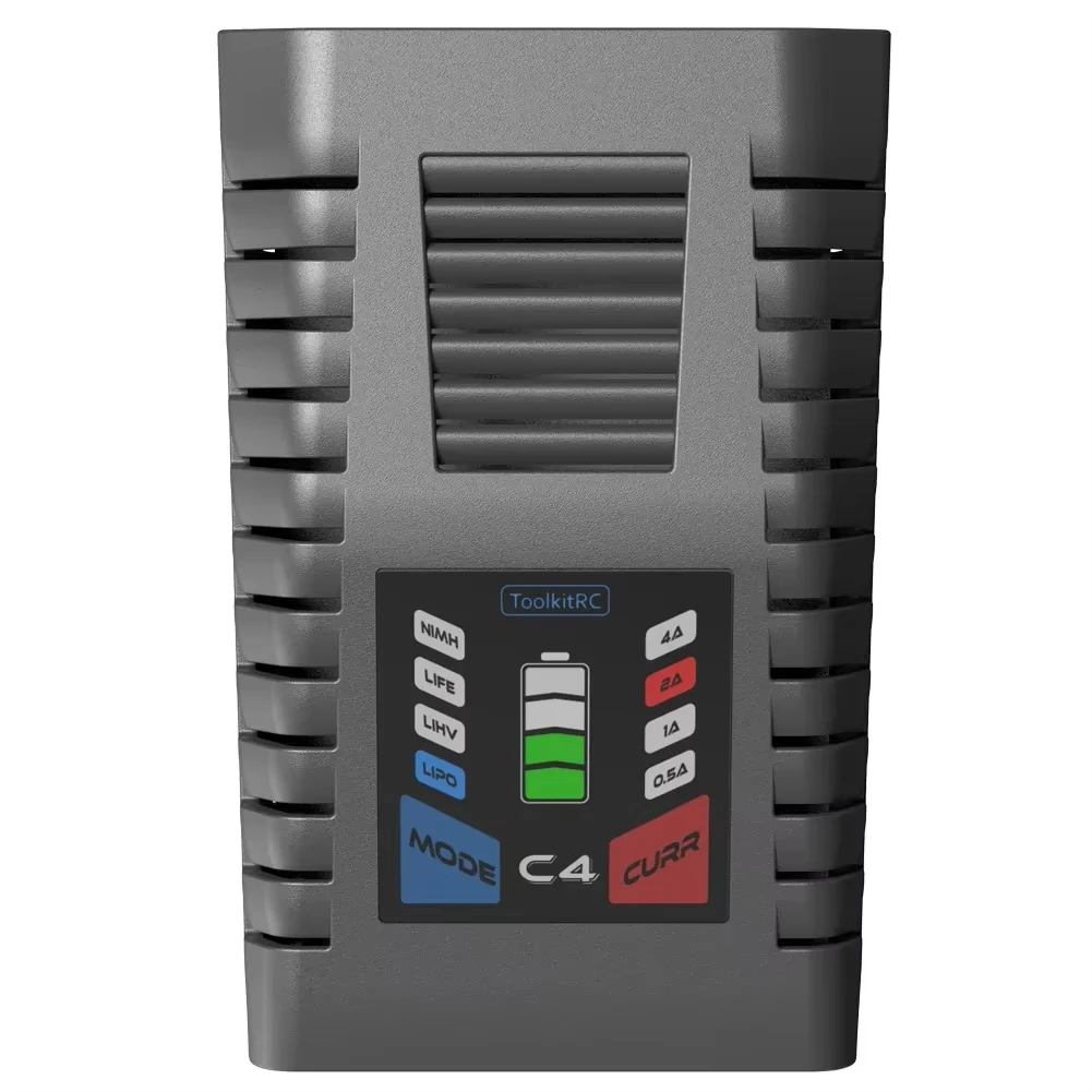 ToolkitRC C4 50W 5A AC Charger XT60 Plug for LIPO LIHV LIFE 2~4S NIMH NICD 5~8S Batteries RC Model FPV Racing Freestyle Drone