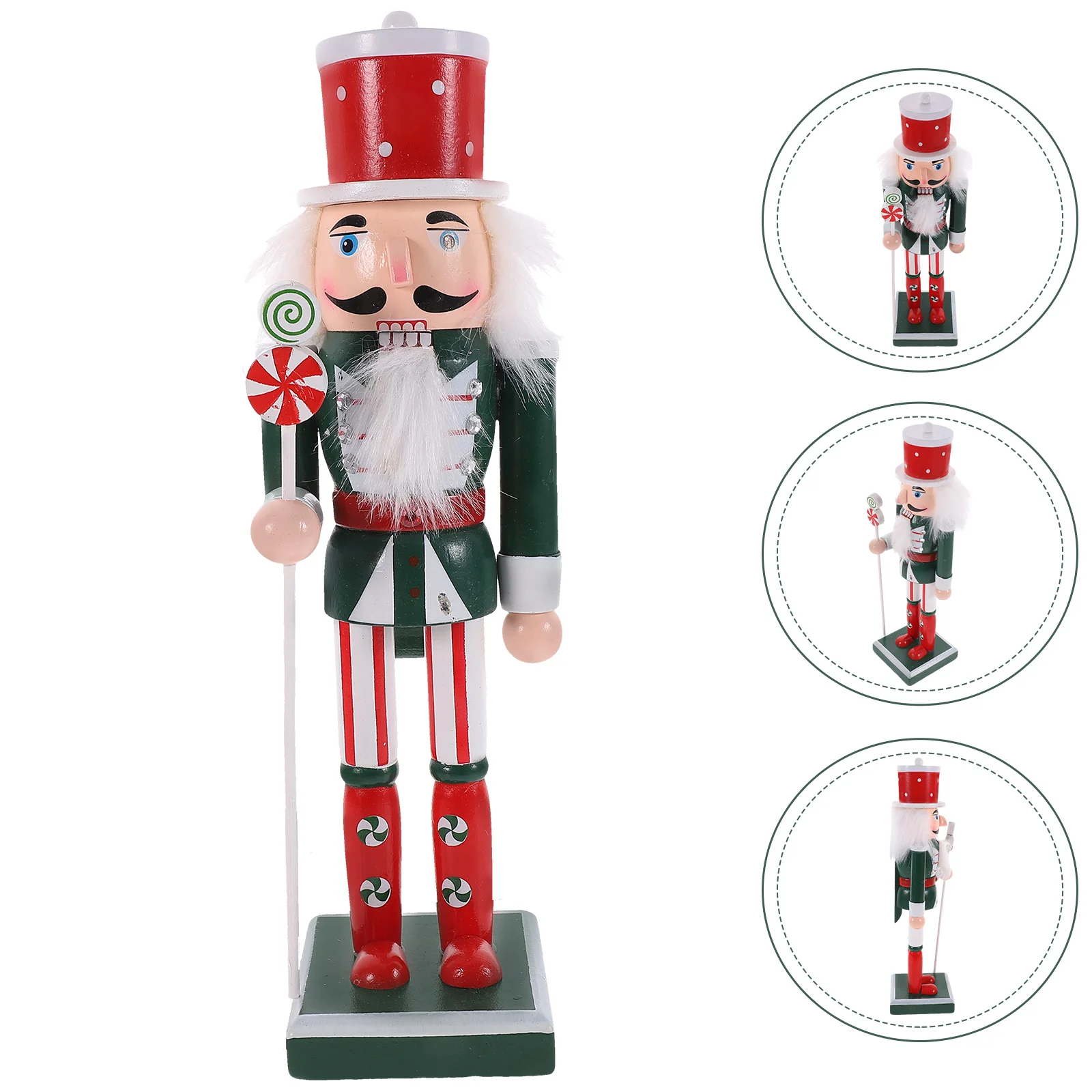 

Christmas Nutcracker Figure Soldier Doll Wooden Vintage Puppet Creative Handicrafts Gift Christmas Decorations Home Ornament