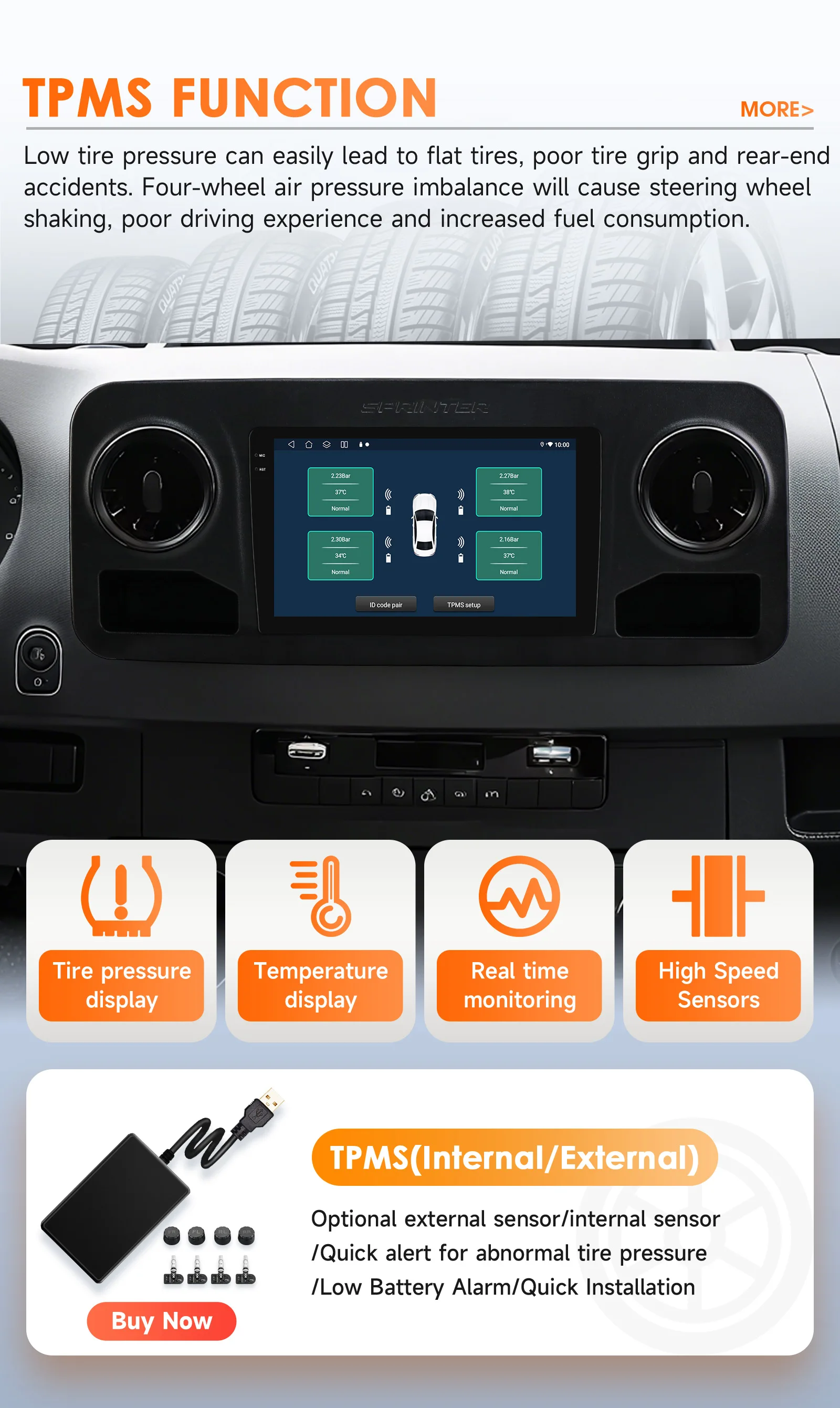Hizpo 8 Core 2Din Android 14 Autoradio Für Mercedes Benz Sprinter 2018-2022 Auto Multimedia GPS 4G Carplay von Qualcomm Snapdragon – Detail 40