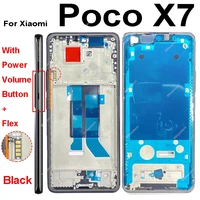 LCD Middle Frame Housing For Xiaomi Poco X7 X7Pro Middle Frame Holder Cover With Volume Power Key Replacement Repair Parts 4