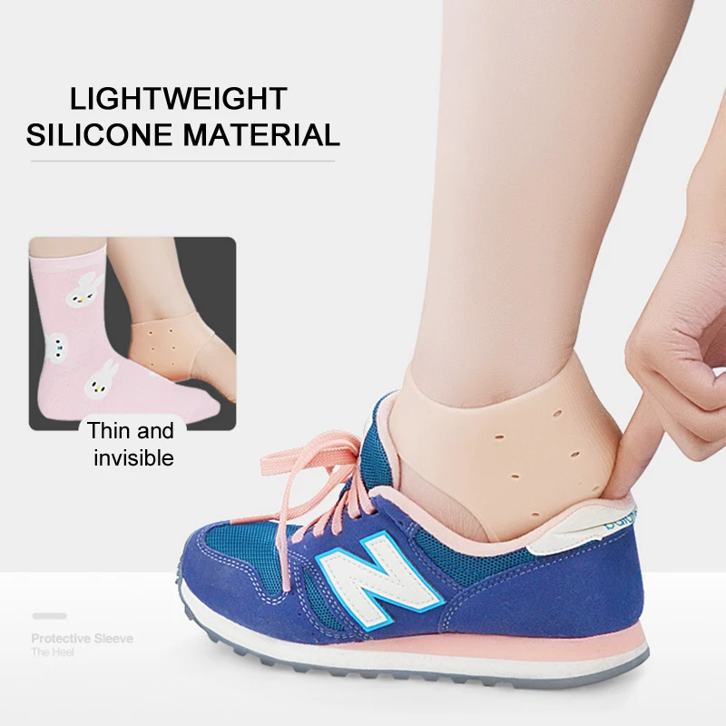 Heel Protector Heel Cushion Protector Heel Protector Pads Heel Protector Patches Silicone Heel Protector Protective Sleeve Heel Spur Pads for Relief Plantar Fasciitis Pain Reduce Pressure 1 Pair