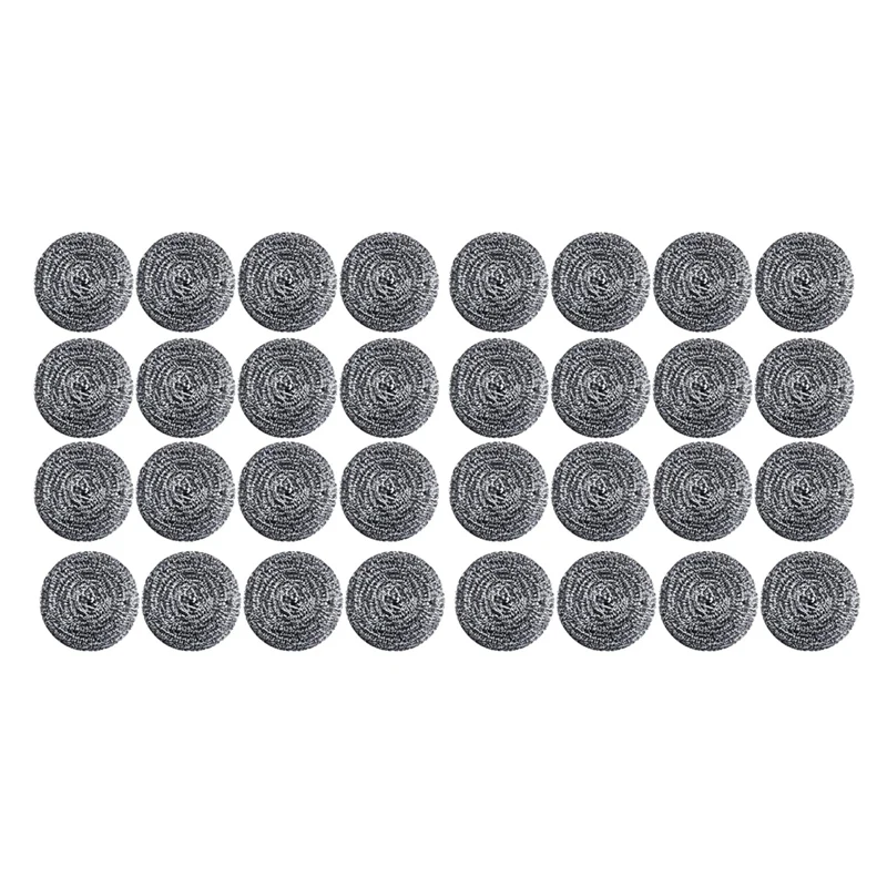 

HOT SALE 32 PCS Stainless Steel Sponges Scrubbers, Utensil Scrubber Scouring Pads Ball For Removing Rust Dirty Cookware Cleaner