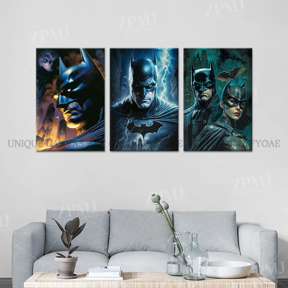 Justice League Superhero Batman Wall Art - Canvas Home Decor Poster Prints