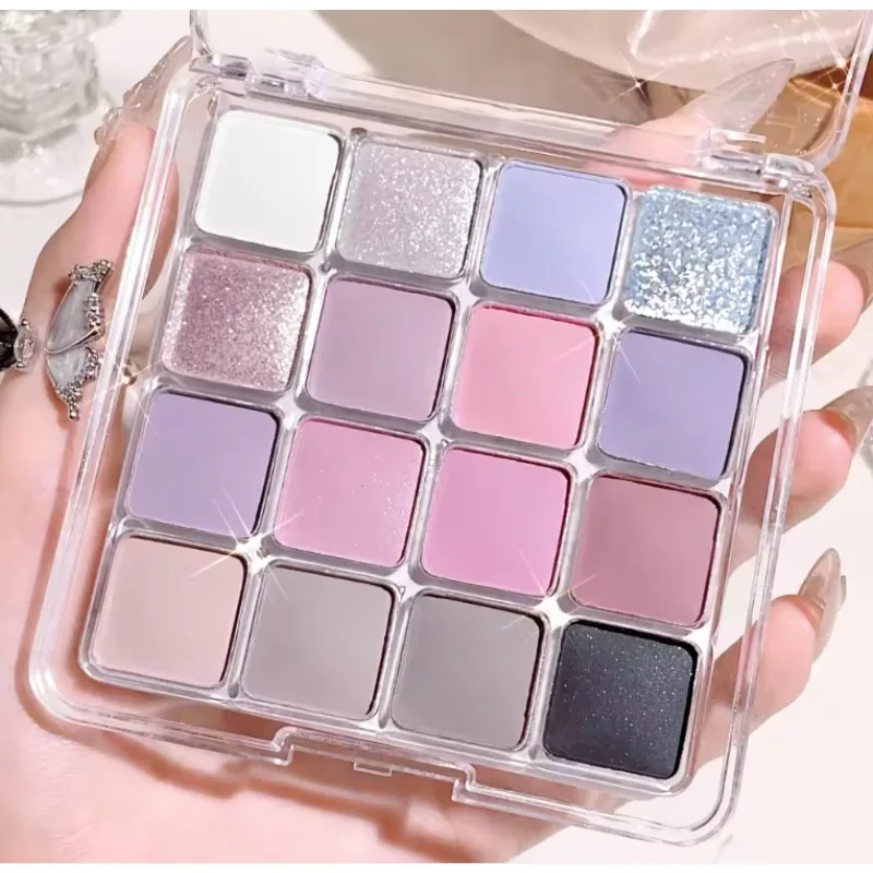 Sixteen-color sunset magic eye shadow plate pearl matte earth color Korean makeup eye shadow Eyes Makeup Matte highlights girl eye shadow,eye shadow plate