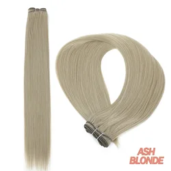 Smooth Ombre Brown Synthetic Hair Weaving Extensions - 32inches 80cm (Ash blonde)