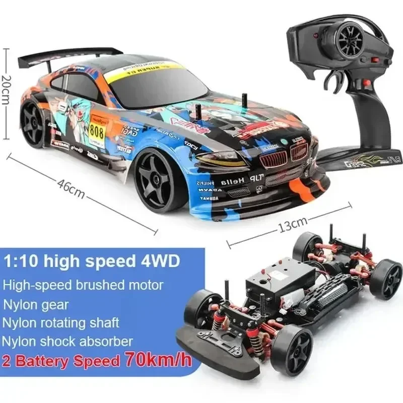 1:10 40km/h High-speed Drift Remote Control Car 2.4g 4wd Off-road Vehicle Dual-speed Rc Car Adults Children's Birthday Gift 3