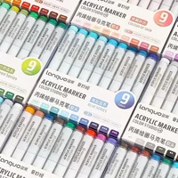 9/162 Colors Acrylic Paint Art Marker Pen DIY Painting Drawing for Card Ceramic Stone Mug Glass Fabric Clothes Art Supplies