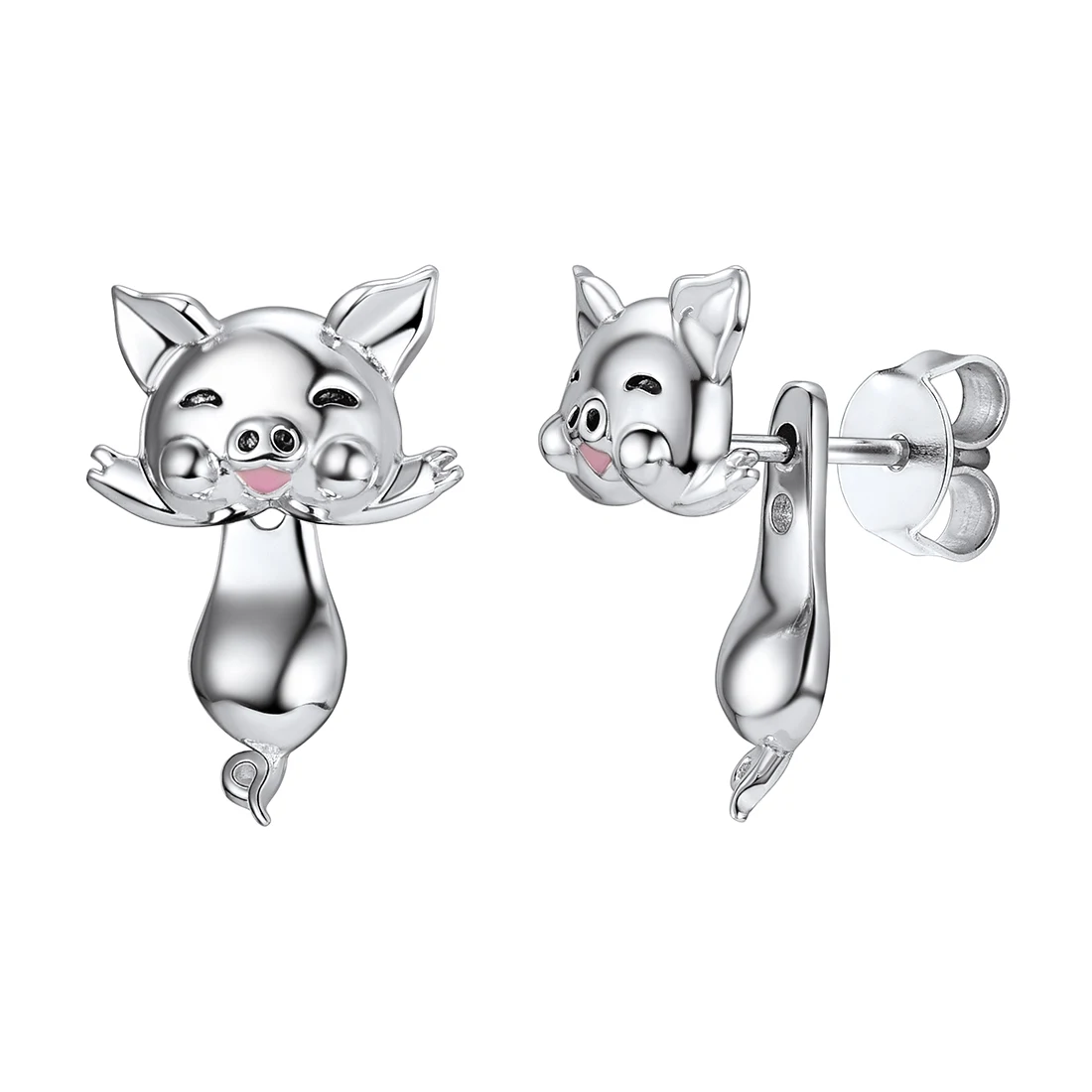 

Sterling Silver Dainty Stud Earrings for Women Teen Girls Cute Animals/Minimalist Studs