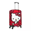 Hello Kitty Red Bow Tie Suitcase Cover Strectch Cruise Trip Protection Luggage Accesories Flight 3