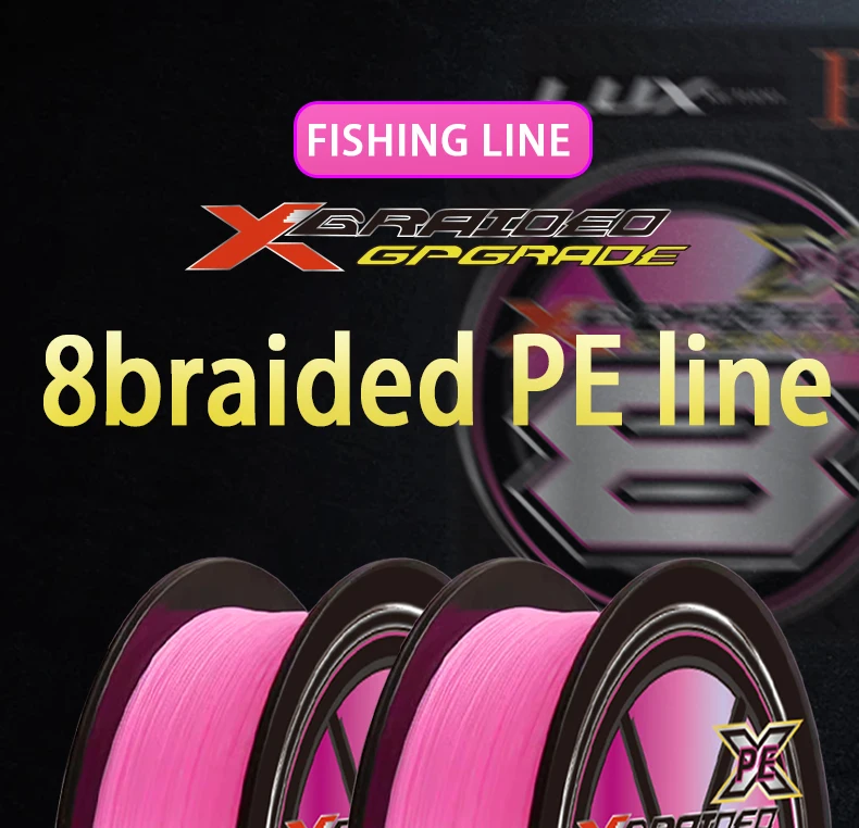Neue Japan Original G-SOUL X8 150M/200M 8-fach geflochtene rosa Angelschnur, hochfeste PE-Schnur für Karpfen- und Barschangeln, Angelrolle, Pesca – Detail 1