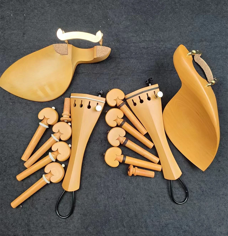新品 Otto tempel バイオリンペグセット バイオリンアクセサリーセット 4/4バイオリンペグと顎当てアクセサリー