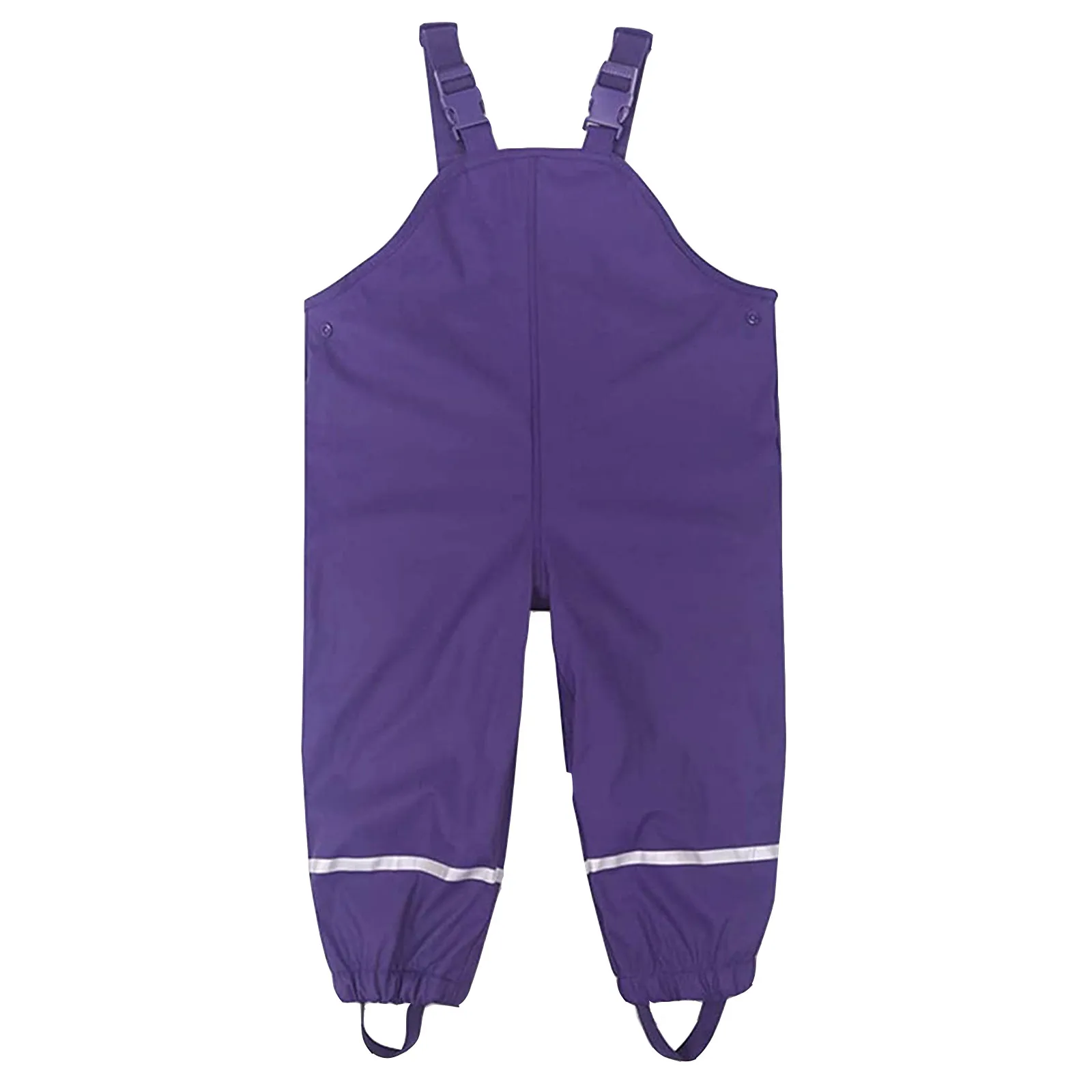 New PU Waterproof Baby Girls Bib Overalls Outdoor Sport Boy Rain Jumpsuit Autumn Beach Children Pants Spring Kids Trousers