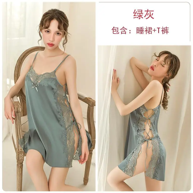 

Simplicity Drees Summer Sleep Wear Polyester Nightgown Night Slip Night Gowns For Women Womensexy Nightie Fashion Sleep Dress