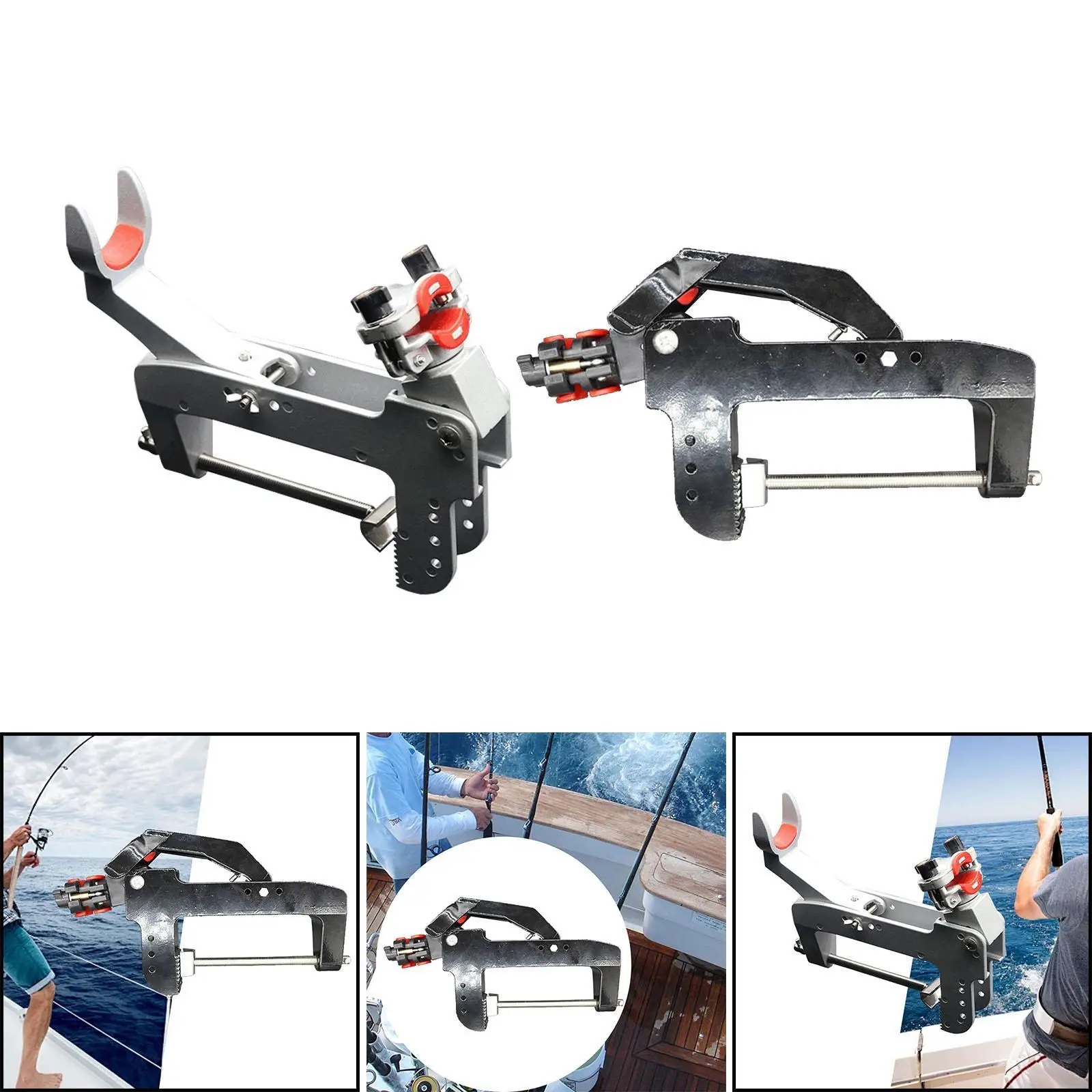 Fishing Boat Rod Holder Fishing Pole Holder Stand Adjustable Folding Boat Rod Bracket Trolling for Dock