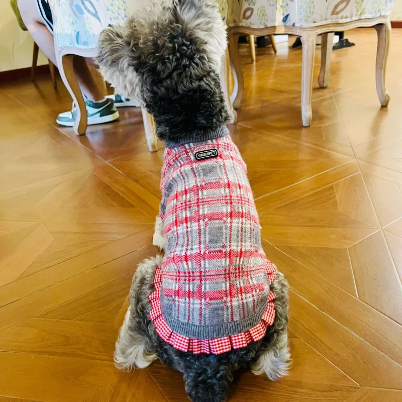 새로운 애완동물 스웨터 & 셔츠, 가을 겨울 따뜻한 강아지 고양이 옷 (슈나우저, 비숑, 말티즈 및 기타 소형견용)