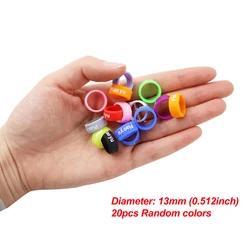 Protective Silicone Grip Rings - Anti - Slip Decorative Bands for Fishing Rods and Slingshots (20 Pack) (20PCCS 13mm)