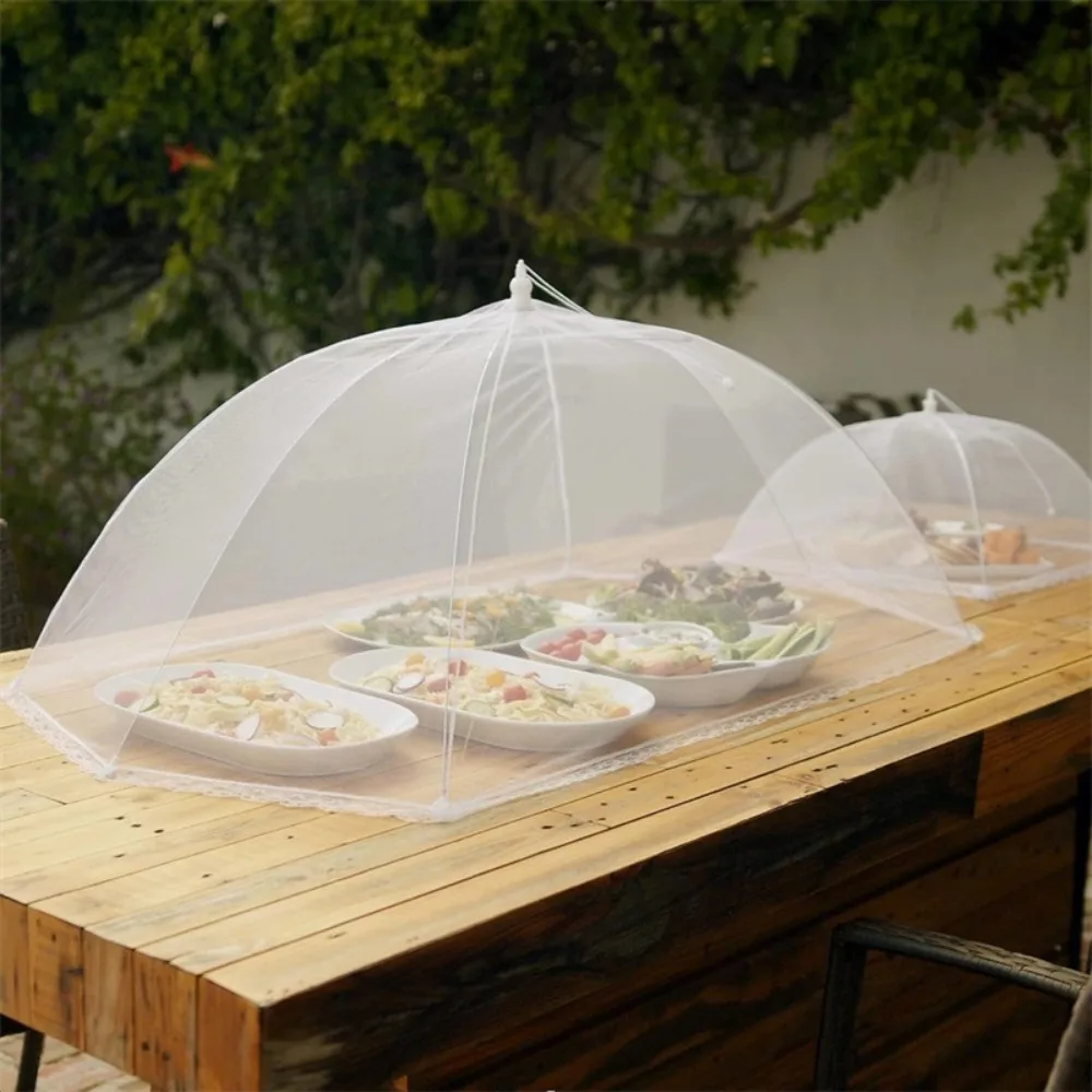 Collapsible Mesh Food Covers Anti-Flying Protective Food Tent Household Dish Lid Dining Table Insect Proof Cover food cover