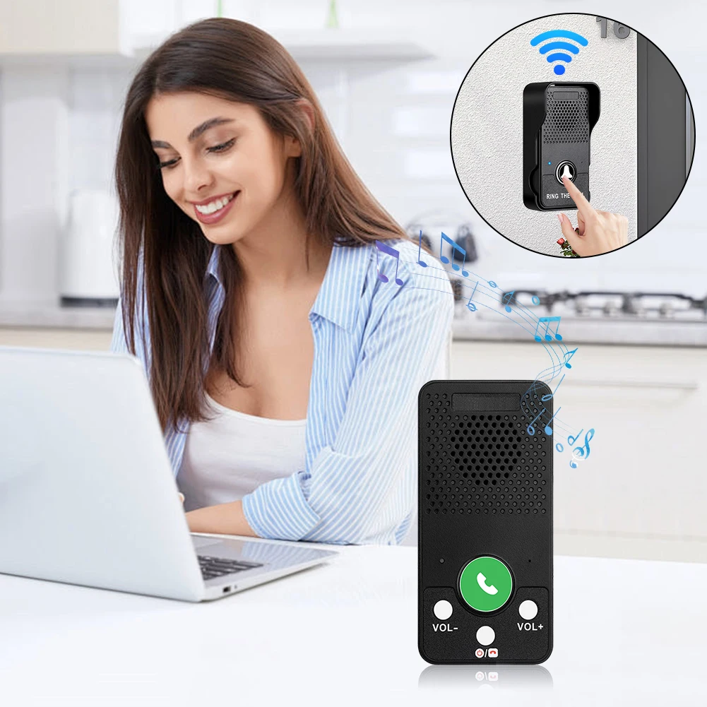 Wireless Rechargeable Doorbell Hands Free Intercom System