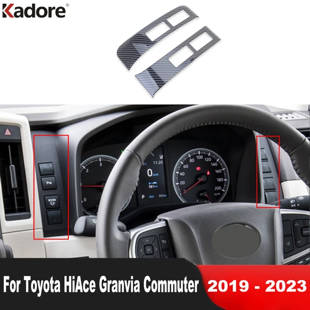 Couvercle de tableau de bord intérieur de voiture en carbone, accessoires  de garniture pour Toyota HiAce Granvia banlieue 2019 2020 2021 2022 2023 -  AliExpress